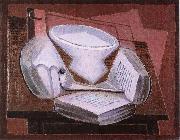 Juan Gris The Pipe on the book oil painting